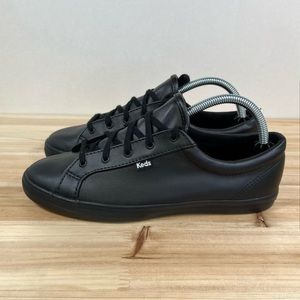 KEDS Black Leather Tennis Shoes